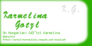 karmelina gotzl business card